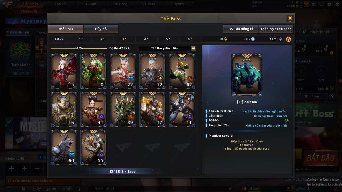 shop acc cf uy tin gia re